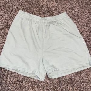 Sage green Brandy melville sweat shorts
